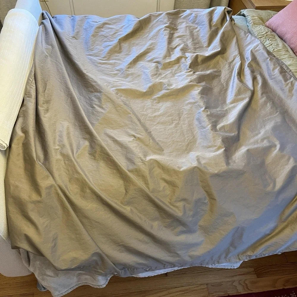 Royal Velvet Taupe Twin Duvet Cover Set Button Closure